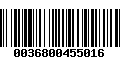 Código de Barras 0036800455016