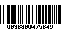 Código de Barras 0036800475649