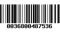 Código de Barras 0036800487536