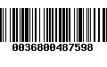 Código de Barras 0036800487598