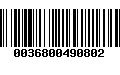 Código de Barras 0036800490802