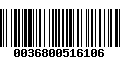 Código de Barras 0036800516106