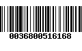 Código de Barras 0036800516168