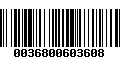 Código de Barras 0036800603608