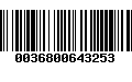 Código de Barras 0036800643253