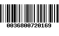 Código de Barras 0036800720169