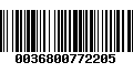 Código de Barras 0036800772205