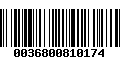 Código de Barras 0036800810174