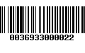 Código de Barras 0036933000022