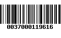 Código de Barras 0037000119616