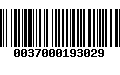 Código de Barras 0037000193029