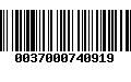 Código de Barras 0037000740919