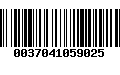 Código de Barras 0037041059025