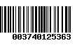 Código de Barras 003740125363