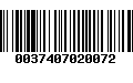 Código de Barras 0037407020072