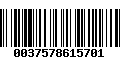 Código de Barras 0037578615701