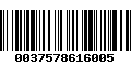 Código de Barras 0037578616005