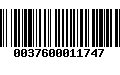 Código de Barras 0037600011747