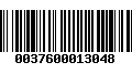 Código de Barras 0037600013048