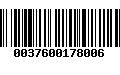 Código de Barras 0037600178006