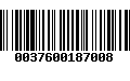 Código de Barras 0037600187008