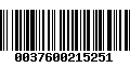 Código de Barras 0037600215251