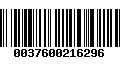 Código de Barras 0037600216296