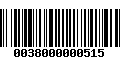 Código de Barras 0038000000515