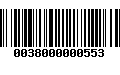 Código de Barras 0038000000553