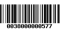 Código de Barras 0038000000577