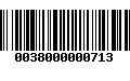 Código de Barras 0038000000713