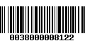 Código de Barras 0038000008122