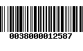 Código de Barras 0038000012587