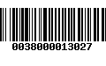 Código de Barras 0038000013027