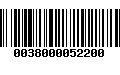 Código de Barras 0038000052200