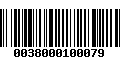 Código de Barras 0038000100079