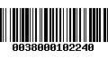 Código de Barras 0038000102240