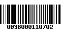 Código de Barras 0038000110702