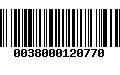 Código de Barras 0038000120770