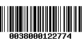 Código de Barras 0038000122774