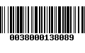 Código de Barras 0038000138089