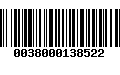 Código de Barras 0038000138522