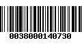 Código de Barras 0038000140730