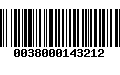 Código de Barras 0038000143212