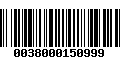 Código de Barras 0038000150999