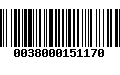 Código de Barras 0038000151170