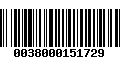 Código de Barras 0038000151729