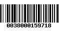 Código de Barras 0038000159718