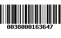 Código de Barras 0038000163647