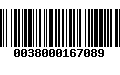 Código de Barras 0038000167089